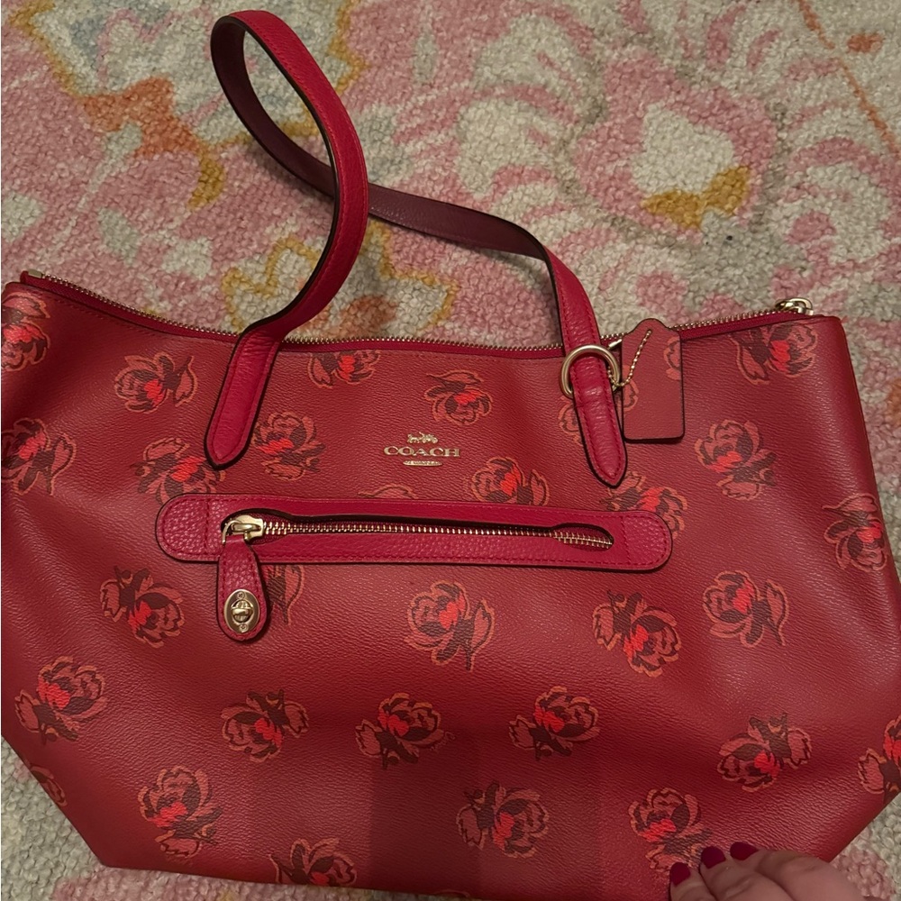 Coach Red Floral Women's Bag